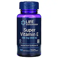 Life Extension, супервитамин E, 268 мг (400 МЕ), 90 капсул в Украине