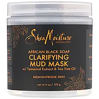 SheaMoisture, очищающая грязевая маска, африканское черное мыло, 170 г (6 унций) в Украине