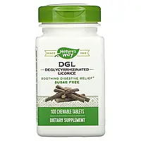 Nature's Way, DGL, глицирризинат солодки, 100 жевательных таблеток в Украине