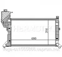 Радиатор воды Sprinter ОМ602 95>00 THERMOTEC D7M004TT