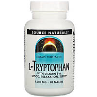 Source Naturals, L-триптофан, 1000 мг, 90 таблеток в Украине