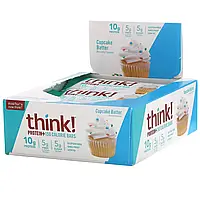 Think !, Protein+, 10 батончиков Cupcake Batter по 40 г (1,41 унции) и 150 калорий каждый в Украине