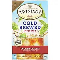 Twinings, Холодный чай , английский классический 20 чайных пакетиков, 1.41 унции (40 г) в Украине