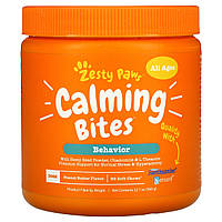 Zesty Paws, Calming Bites for Dogs, Behavior, All Ages, арахисовая паста, 90 жевательных таблеток в Украине