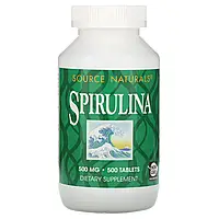 Source Naturals, Спирулина, 500 мг, 500 таблеток в Украине