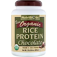 NutriBiotic, Органический необработанный рисовый белок, шоколад, 650 г (6,9 унц.) в Украине