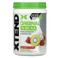 Xtend, The Original, Natural Zero, 7 г аминокислот с разветвленной цепью (BCAA), со вкусом клубники и киви, в