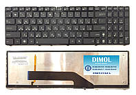 Оригинальная клавиатура для ноутбука Asus K50 rus, black, подсветка