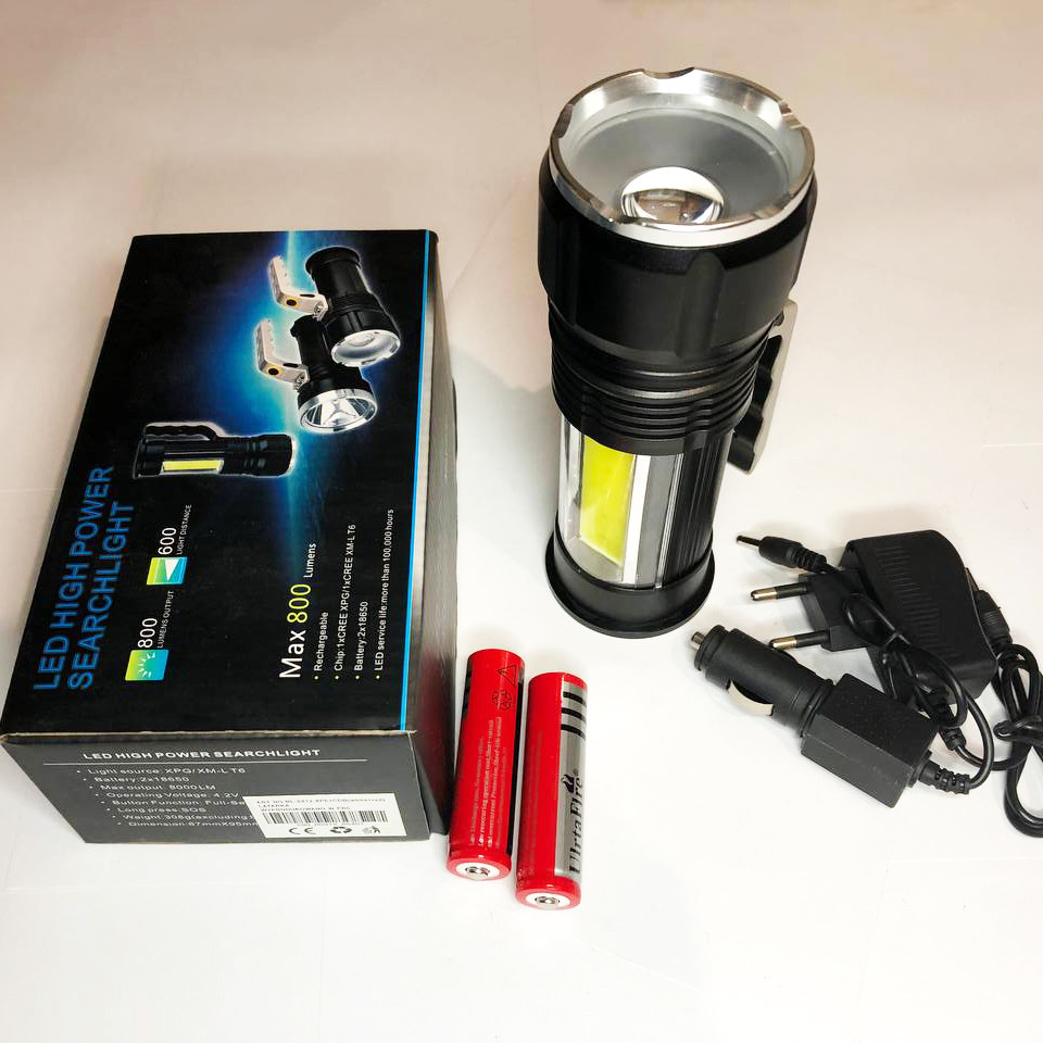 Профессиональный Переносной Фонарь-прожектор Bailong S912-XPE+COB(white ...