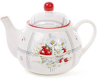 Чайник заварочный фарфоровый Земляничная фантазия 900мл заварник для чая с крышкой