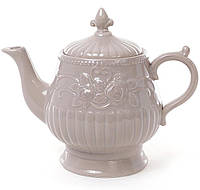 Чайник заварочный Leeds Розы 1300мл бежевая керамика заварник для чая 1.3л