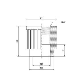 Муфта PPR Thermo Alliance 25х3/4" ВР, фото 2