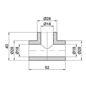 Трійник PPR Alfa Plast 20, фото 2