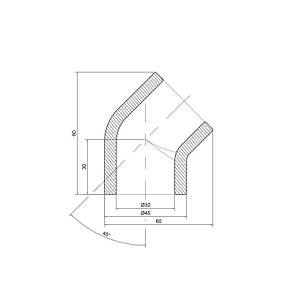 Кутик PPR Alfa Plast 32, 45°, фото 2