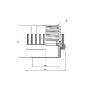 Муфта PPR Thermo Alliance 63х2" ВР, фото 3