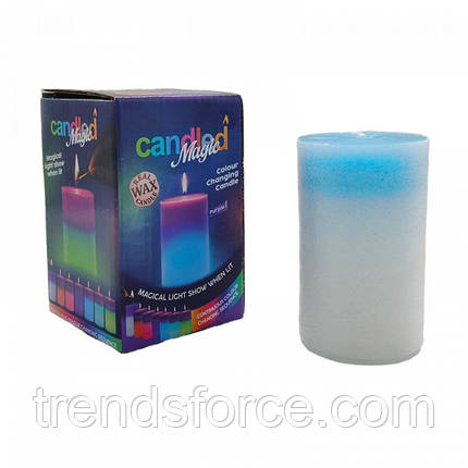 Воскова свічка з вбудованою підсвіткою Rgb Свічка змінна колір Candled Mood Madic 197811, фото 1