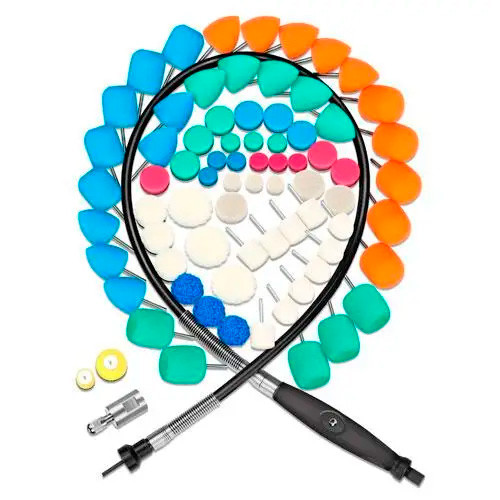 Гнучкий вал з набором насадок 73шт для полірування важкодоступних місць, фото 1