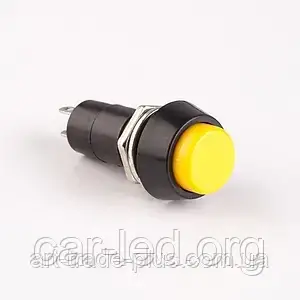 Кнопка PBS-11A (PB-305A) жовта з фіксацією ON-OFF (1A 250VAC) Daier