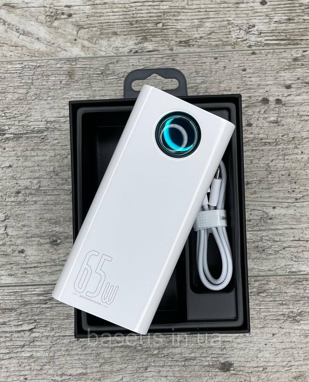 Зовнішній акумулятор для ноутбука Baseus Amblight 65 W 30000 mAh White