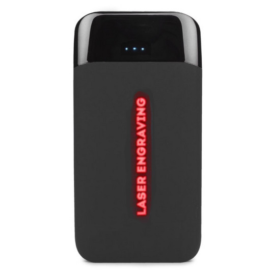 Повербанк 8000 mAh LUX8 з підсвічуванням логотипу лазерне гравіювання