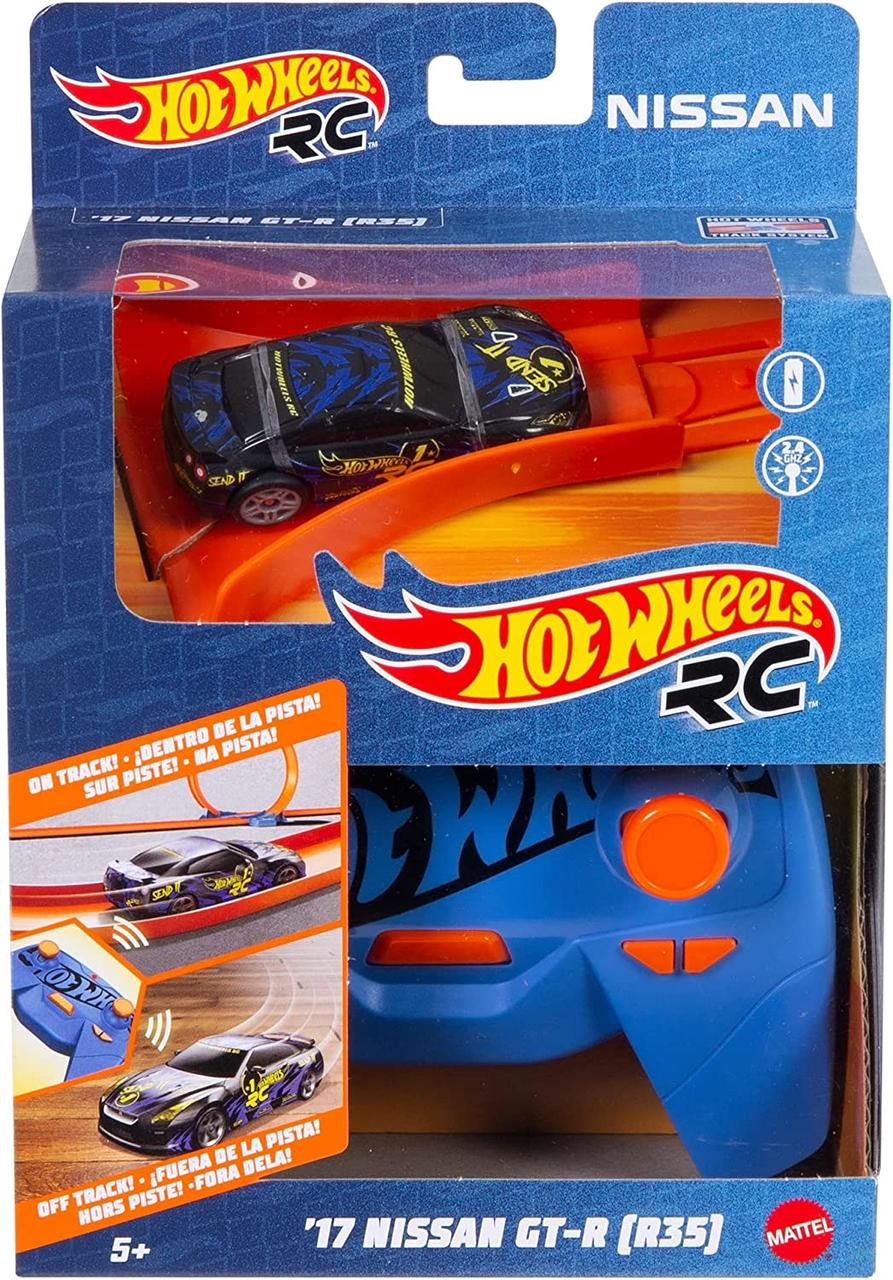 Hot Wheels RC 1:64 Nissan GT-R (R35) Машинка на р/в з пультом автомобіль Хот Вілс Ніссан (GWB72)