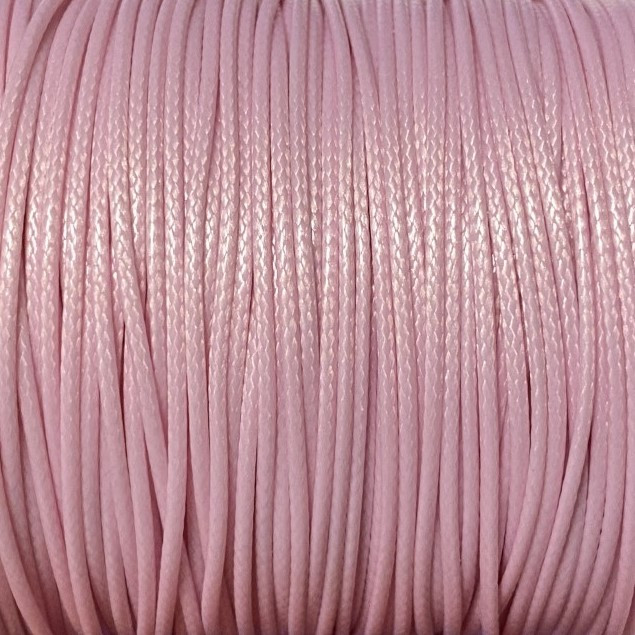 Шнур на метраж Finding Вощений шнур Рожевий Нейлоновий 1 мм Для браслета подвіски кулона