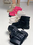 Модні жіночі ваги черевики стьобані бежеві, чорні, малинові, фото 2