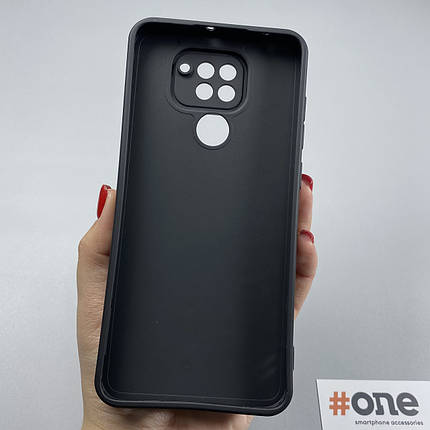 Чохол для Xiaomi Redmi Note 9 силіконовий із закритою камерою чохол на сяомі редмі нот 9 чорний W7N, фото 3
