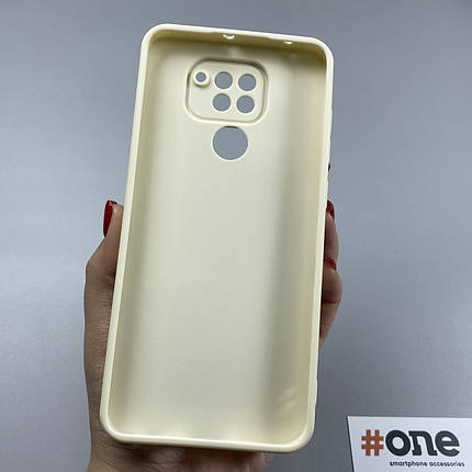 Чохол для Xiaomi Redmi Note 9 силіконовий із закритою камерою чохол на сяомі редмі нот 9 молочний W7N, фото 3