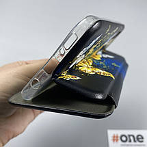 Чохол-книга для Samsung Galaxy A50s книжка з малюнком з метеликами на телефон самсунг а50с чорна R7P, фото 4