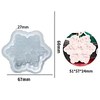 Форма для свечей Finding Молд снежинка Белый Силиконовый 60 мм х 67 мм х 27 мм