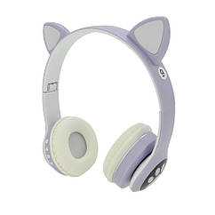 DR Бездротові Bluetooth-навушники Cat Ear VZV-23M Led, Purple