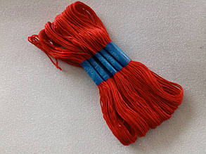 Нитка муліне (для вишивання) колір - червоний