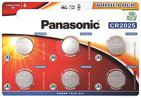 Panasonic Батарейка літієва CR2025 блістер, 6 шт.  Baumar - Завжди Вчасно