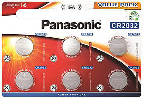 Panasonic Батарейка літієва CR2032 блістер, 6 шт.  Baumar - Завжди Вчасно