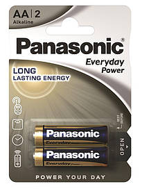 Panasonic Батарейка EVERYDAY POWER лужна AA блістер, 2 шт.