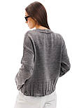 Жіноча тепла в'язана кофта з рваним низом у розмірі ONE SIZE, фото 2