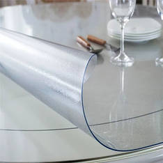 Рифлене гнучке скло для білих, глянцевих, скляних поверхонь меблів, ширина рулону 100 см