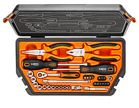 Набір інструментів Neo Tools, 33шт, універсальний, CrV та S2 Baumar - Завжди Вчасно