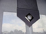 Комплект панельних шторок сірі та білий батист, фото 2