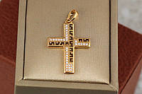 Крестик Xuping Jewelry с греческим узором 2.9 см золотистый