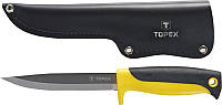 Topex Нож универсальный, лезвие 120 мм, держатель двухкомпонентный, 230 мм, кожаный чехол Baumar - Всегда