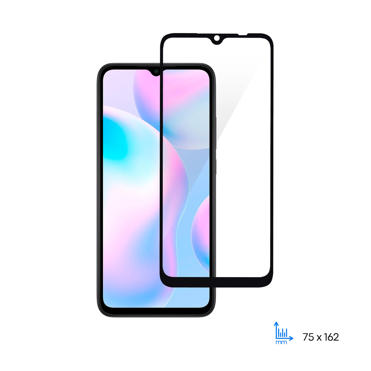 2E Захисне скло Basic для Xiaomi Redmi 9A, 2.5D FCFG, black border  Baumar - Завжди Вчасно