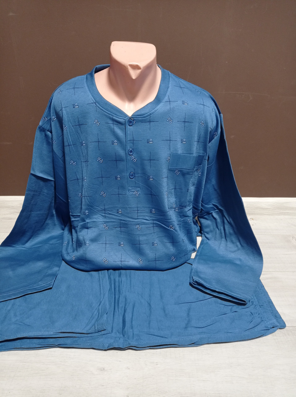 Чоловіча піжама тепла з начосом СуперБатал Угорщина 62-70 розміри синя, зелена, сіра