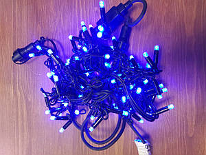 Гирлянда для зовнішнього використання DELUX  90Led 2м*0,5м чорний колір синій лед бахрома суперціна 220v