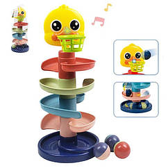 Розвиваюча гра для малюків  2295 Веселий спуск з кульками та звуковими ефектами на  5 поверхів
