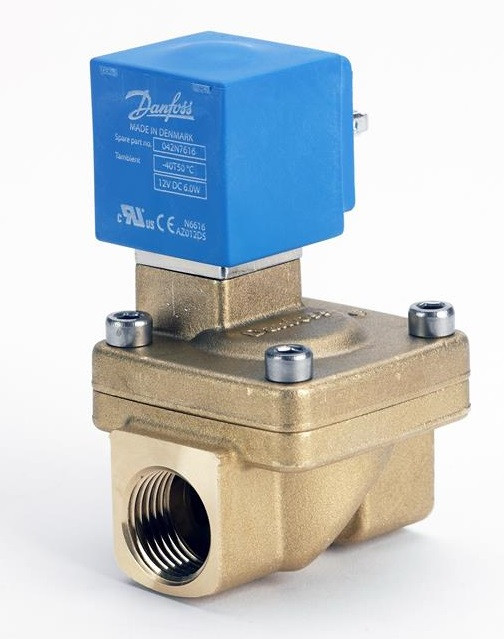 Danfoss Электромагнитный клапан EV220W, 24V, 1/2", нормально-открытый ...