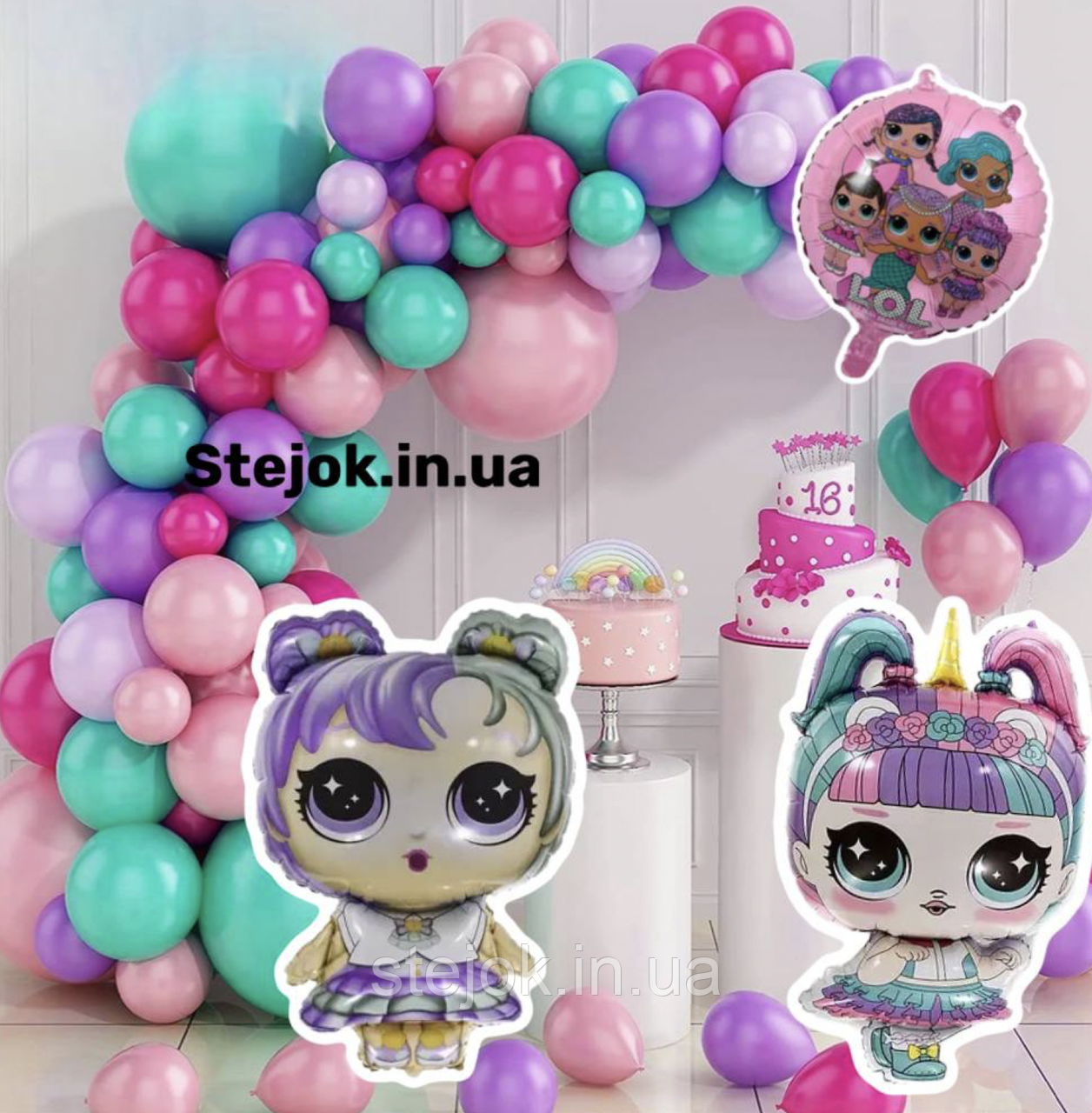 Фотозона з куль ЛОЛ арка з куль і фігури лол, фото 1