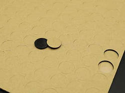 Двостороння липка кріпильна стрічка кругла 228 шт ширина 15 мм товщина 2 мм чорний / Двостороння липка кріпильна стрічка кругла