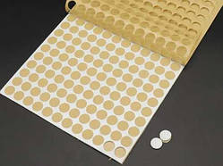 Двостороння липка стрічка кріпильна кругла 228 шт ширина 15 мм товщина 2 мм білий / Двостороння липка стрічка кріпильна кругла 228